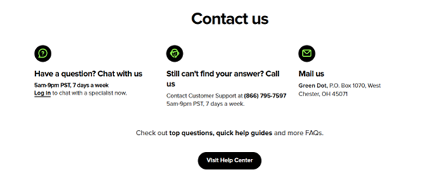 Green Activate Card Phone Number